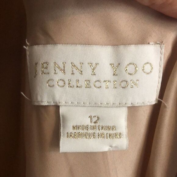 NWT JENNY YOO BRIE DRESS IN CHAI SIZE 12 UNHEMMED RETAIL $275 - Picture 11 of 12